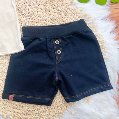 Conj. Camiseta Brave Soul e Bermuda - Areia e Preto